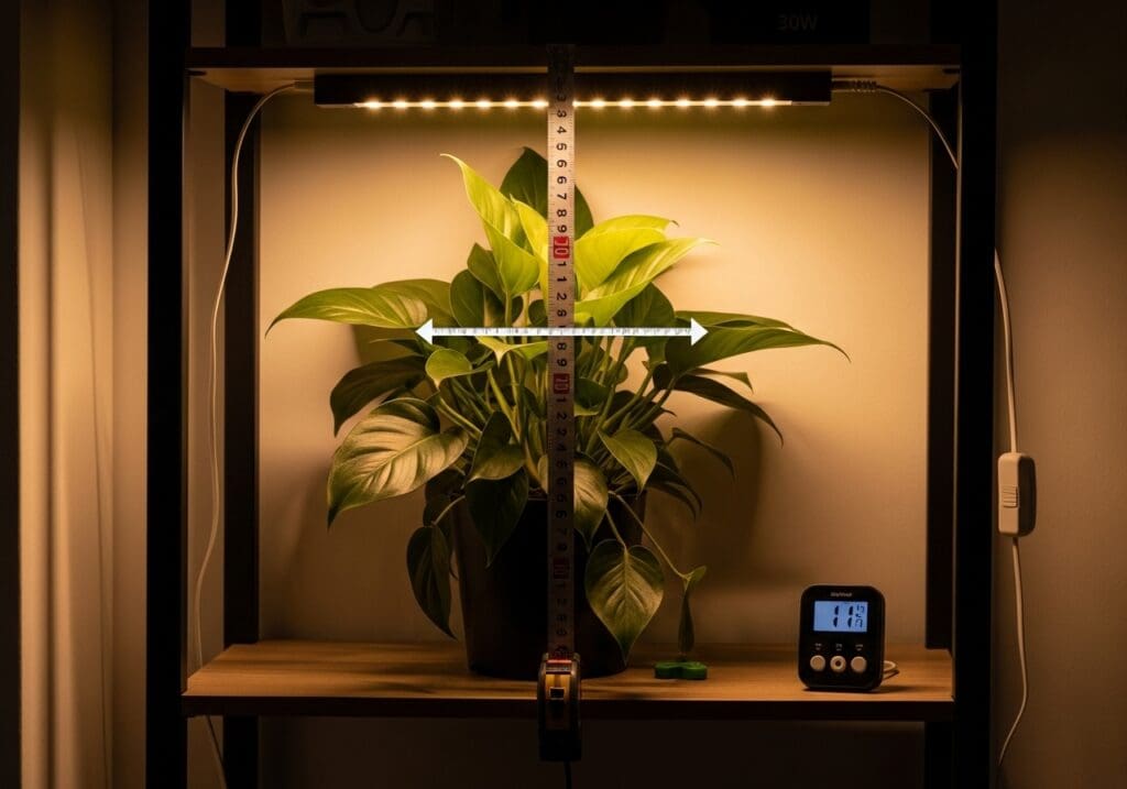 Jose Buono under LED bar 35 cm away on 11-hour timer